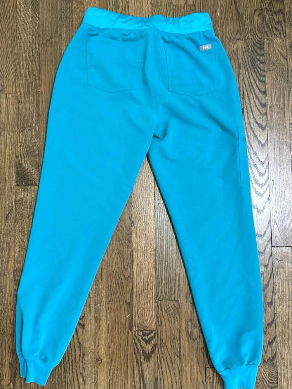 FIGS Tech Collection Zamora Jogger Scrubs Teal Drawstring Waist Pockets XS